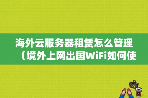 海外云服务器租赁怎么管理（境外上网出国WiFi如何使用)-图1