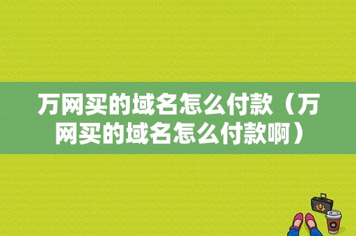 万网买的域名怎么付款（万网买的域名怎么付款啊）