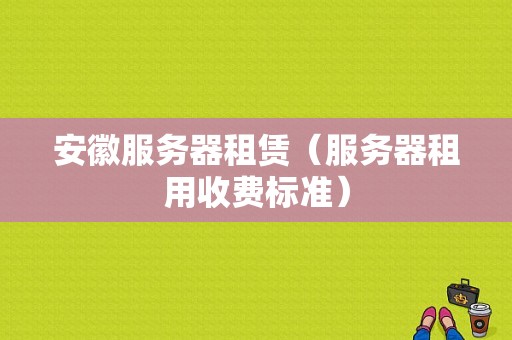 安徽服务器租赁（服务器租用收费标准）