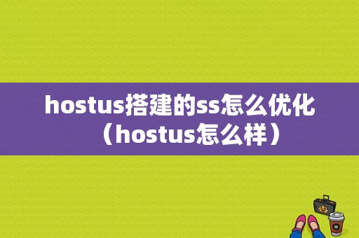 hostus搭建的ss怎么优化（hostus怎么样）-图1