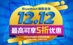 BlueHost双十二嗨购全场 美国/香港主机低至五折（嗨购双十二图片）