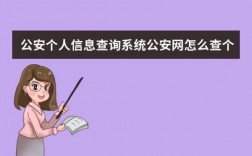 怎么看公安网（怎样通过公安局网站查个人信息）