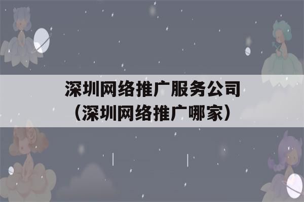 深圳哪里有网络推广公司（深圳哪里有网络推广公司啊）-图2