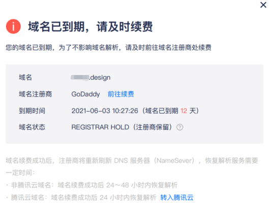 域名过期不能续费（域名过期不能续费了吗）-图3