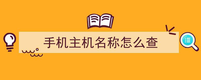 手机主机名称怎么查（手机主机地址在哪里看）-图2