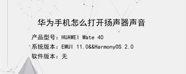 华为手机扬声器设置（华为扬声器模式怎么打开）-图3