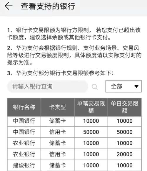 华为支付支持的银行（华为支付支持的银行卡有哪些）-图3