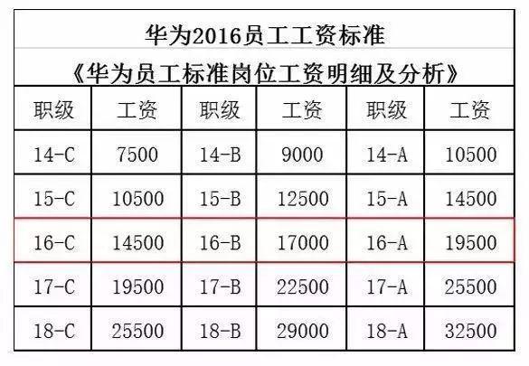 华为级别（华为级别工资对照表2023）-图2