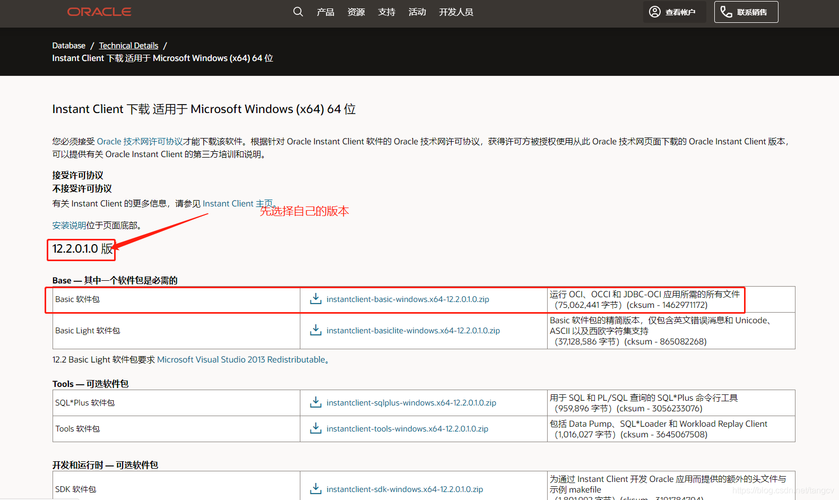 instantclient怎么看版本，instantclient 配置-图3