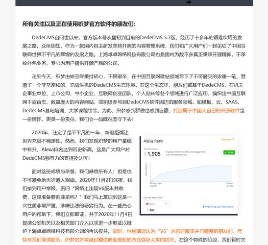 织梦系统要钱的吗，织梦为什么不更新了-图1