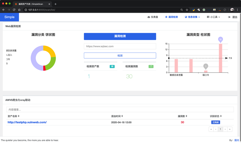 传奇漏洞检测工具使用方法，web 漏洞扫描-图1