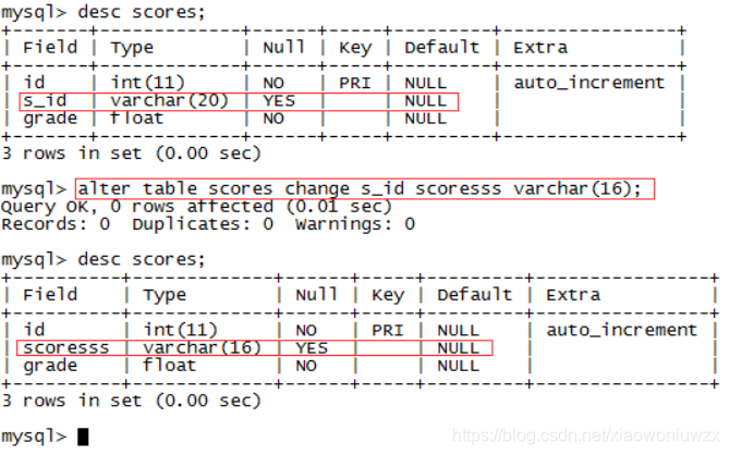 mysql修改列表名的sql语句（mysql中修改表的列名）-图2