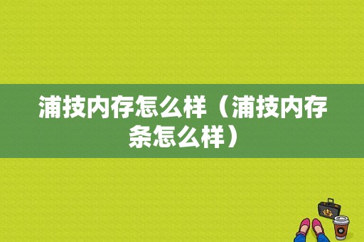 浦技内存怎么样（浦技内存条怎么样）-图1